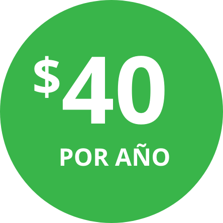 forty dollars por año